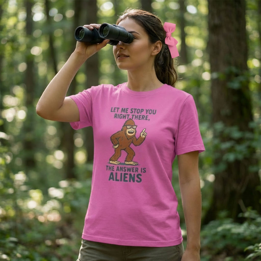 Bigfoot The Answer Is Aliens T-shirt*Studio*Heather Berry