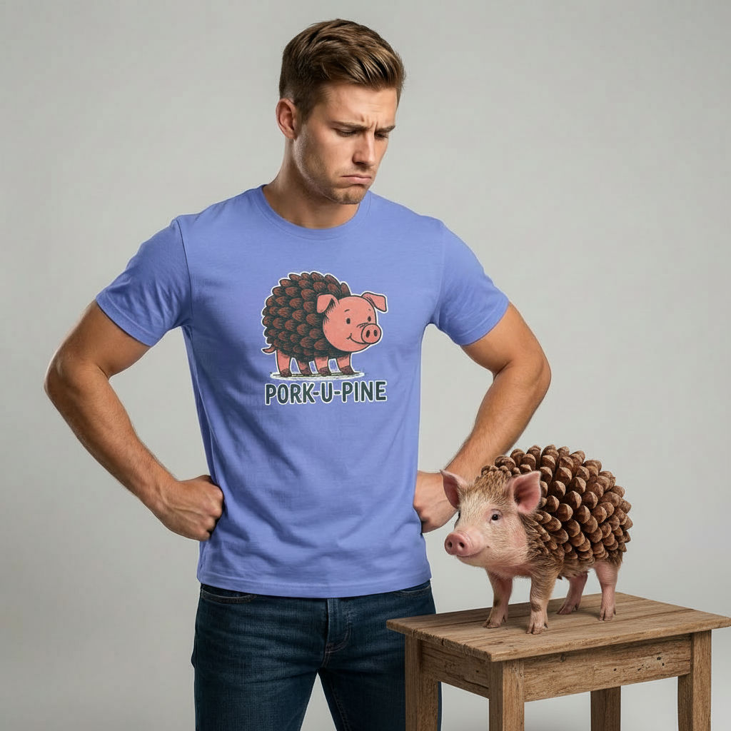 Pork-U-Pine T-shirt*Studio*Heather Royal