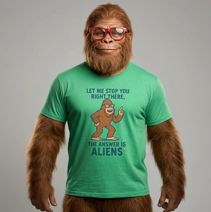 Bigfoot The Answer is Aliens*studio*Heather Irish Green