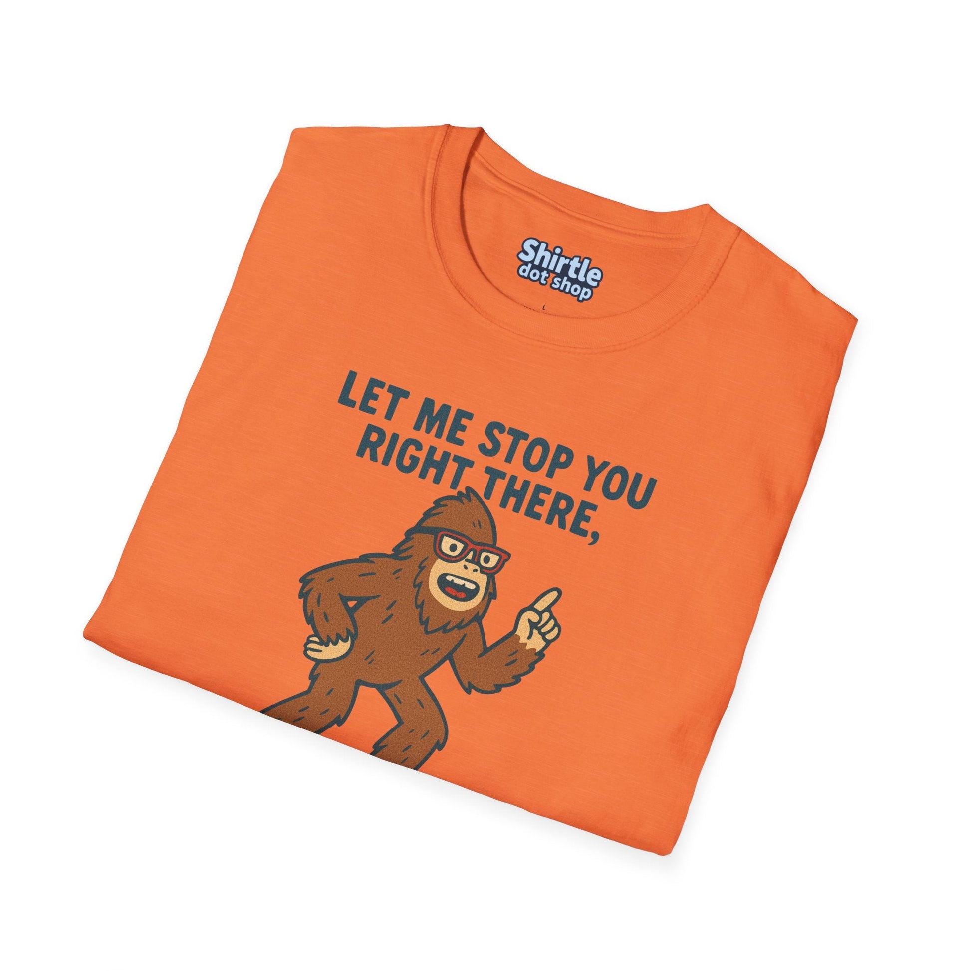 Bigfoot The Answer Is Aliens T-shirt*Folded*Heather Orange