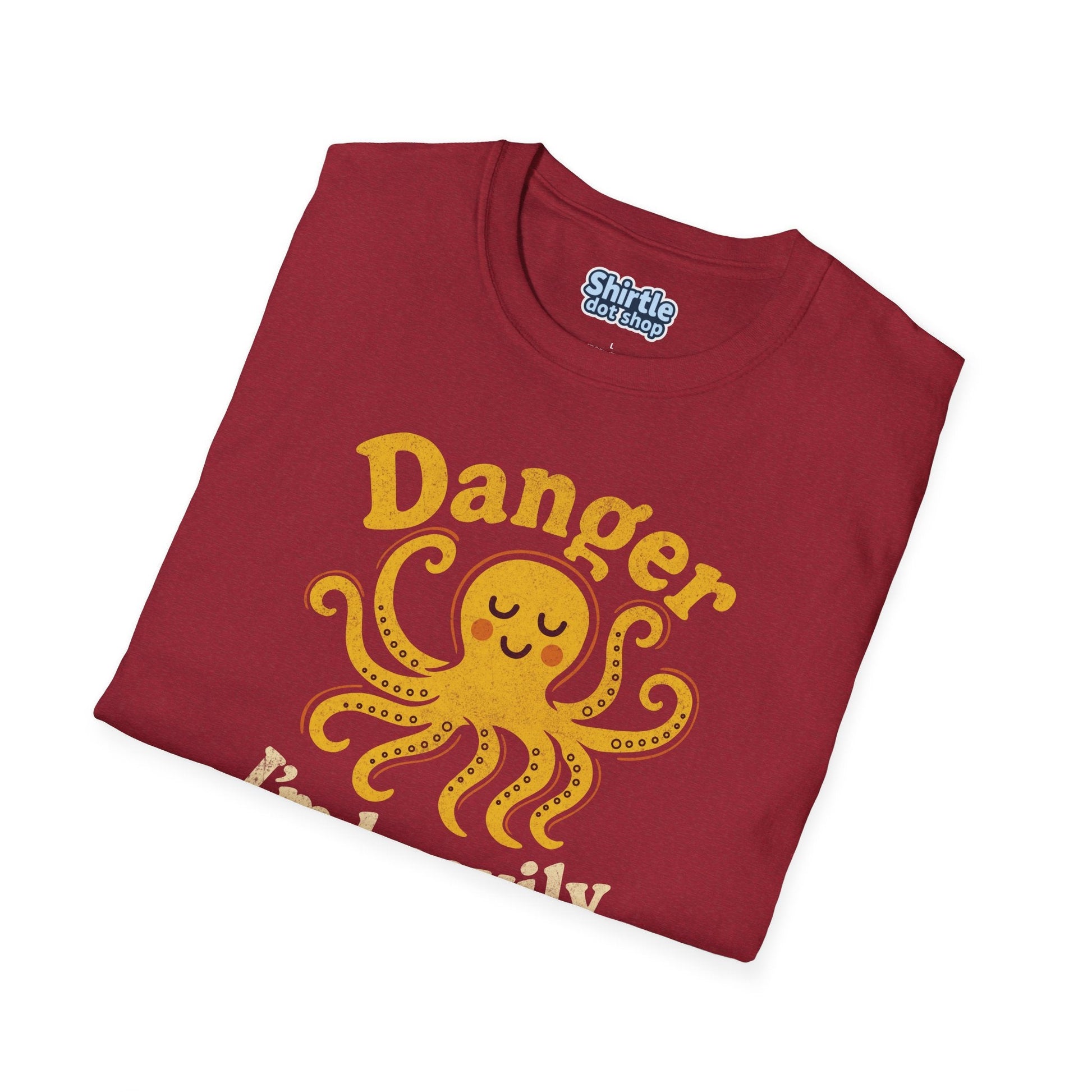 Danger Im Heavily Armed T-Shirt*Folded*Antique Cherry Red