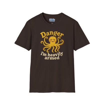 Danger Im Heavily Armed T-Shirt*Flat*Dark Chocolate