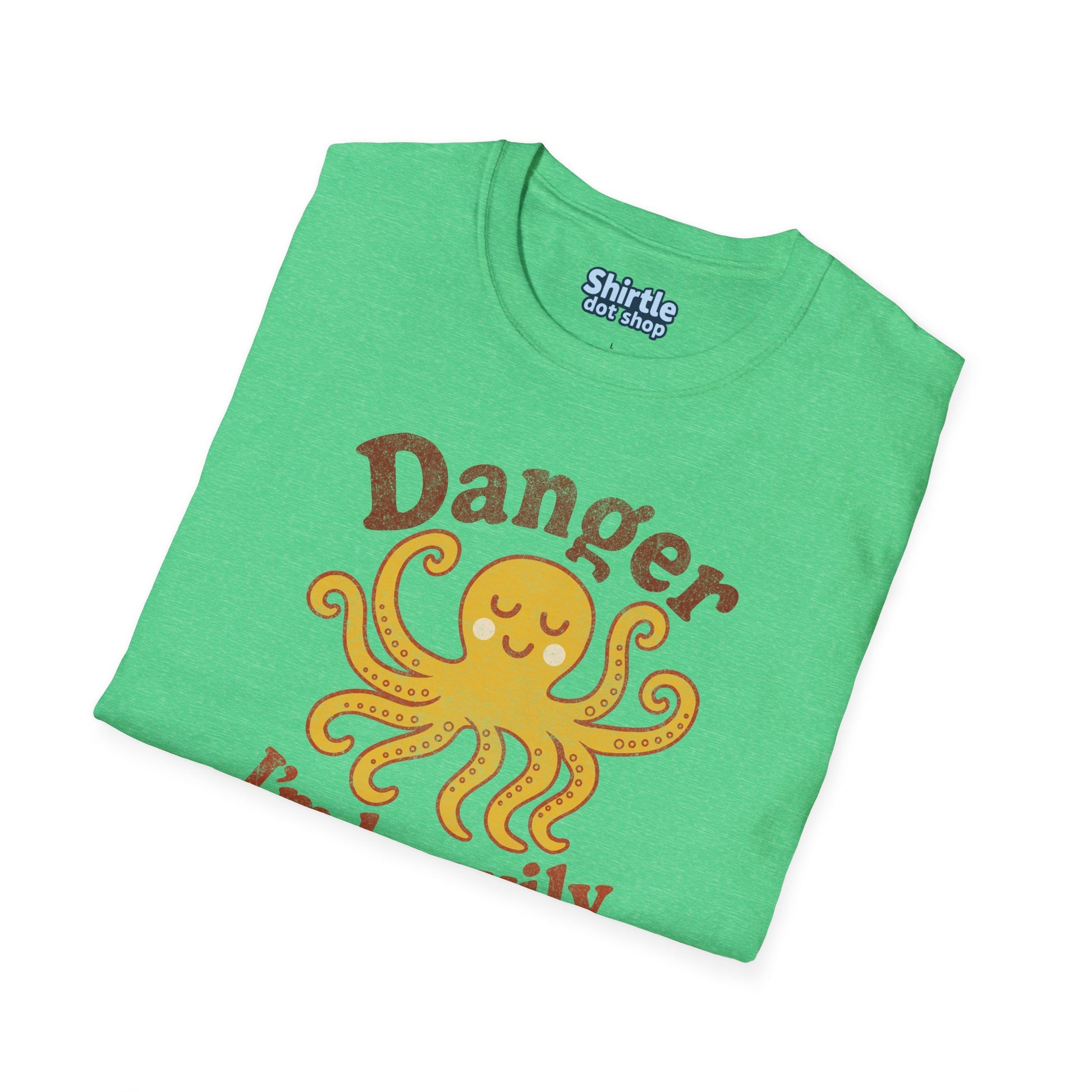 Danger Im Heavily Armed T-Shirt*Folded*Heather Irish Green