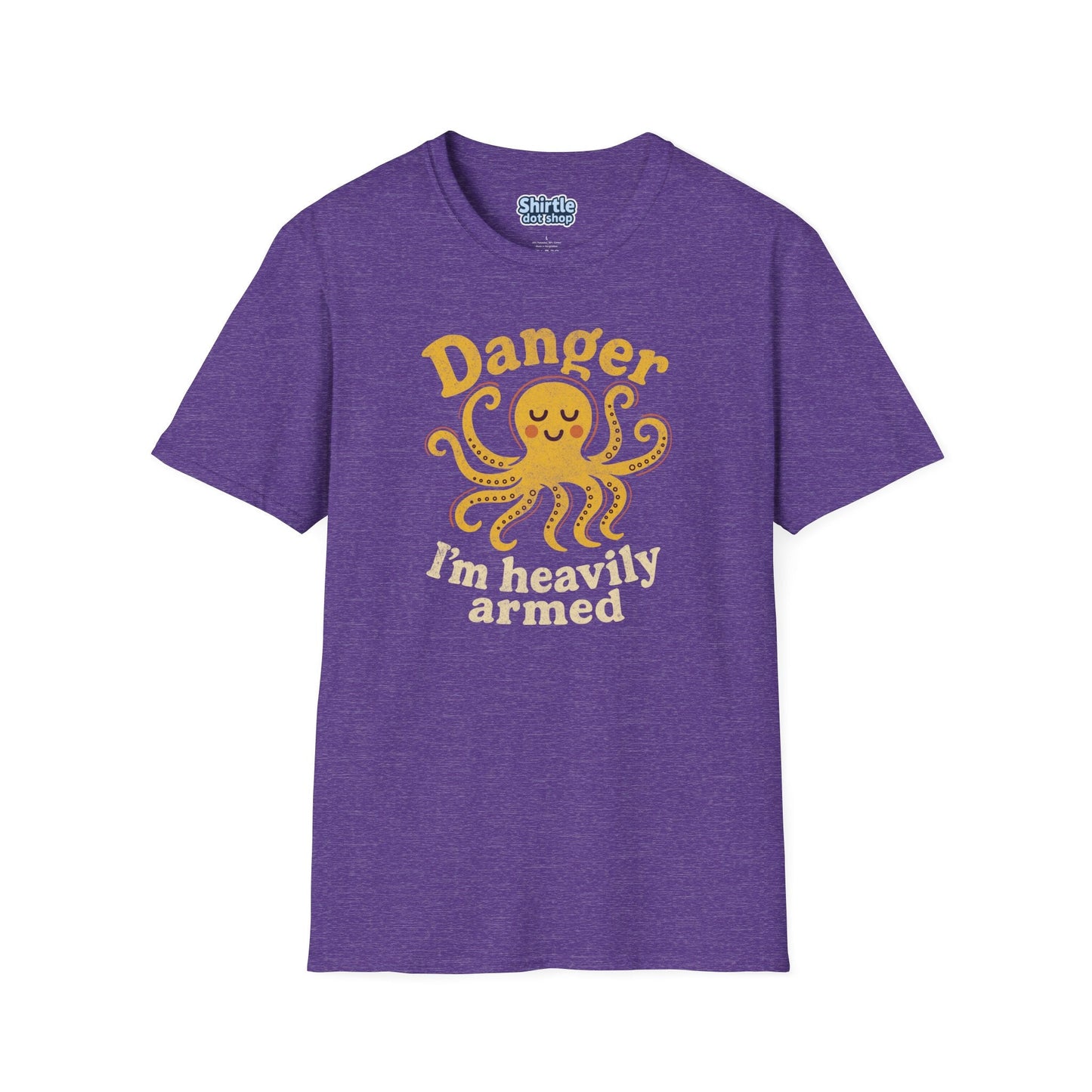 Danger Im Heavily Armed T-Shirt*Flat*Heather Purple