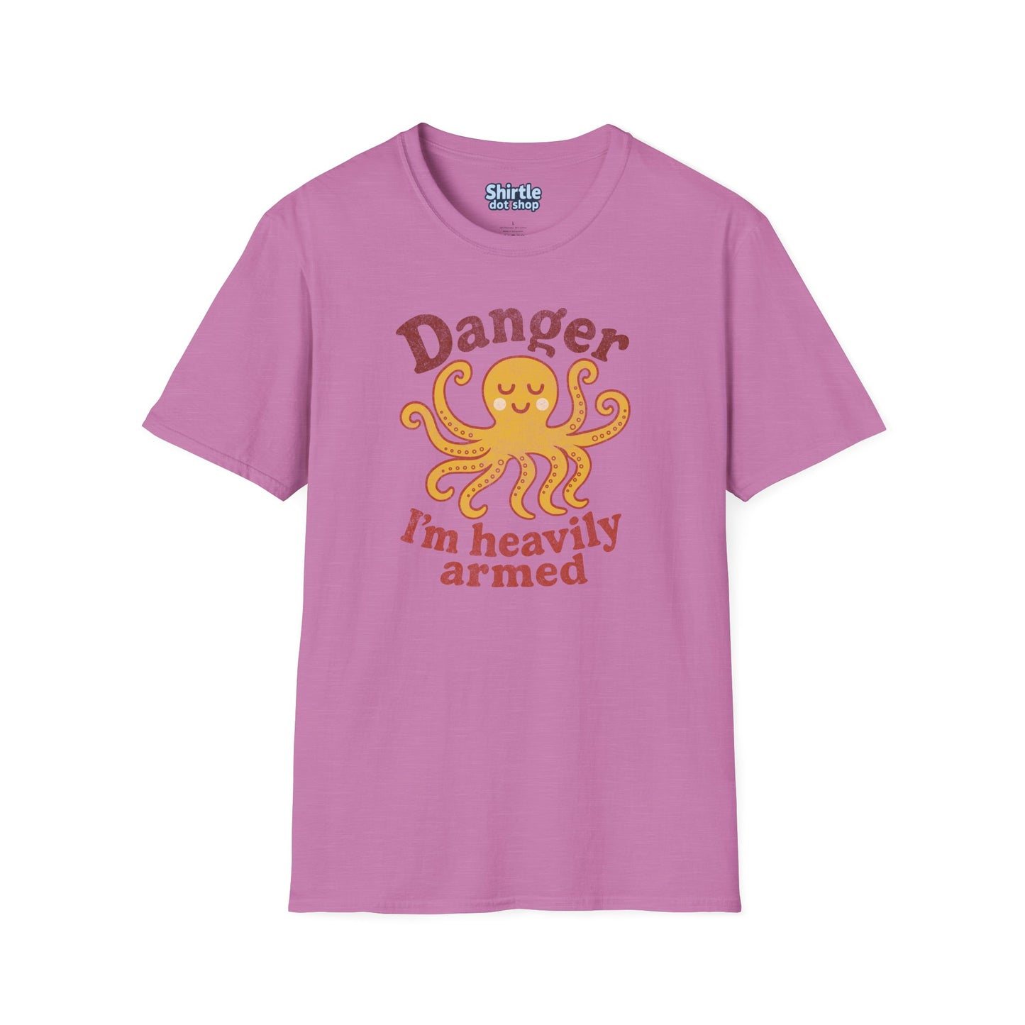 Danger Im Heavily Armed T-Shirt*Flat*Heather Radiant Orchid