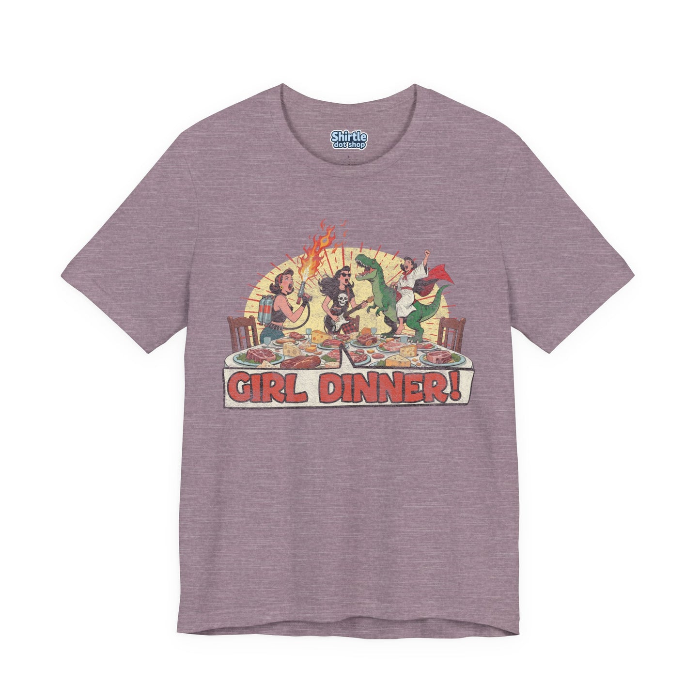 Girl Dinner T-shirt*Flat*Heather Purple