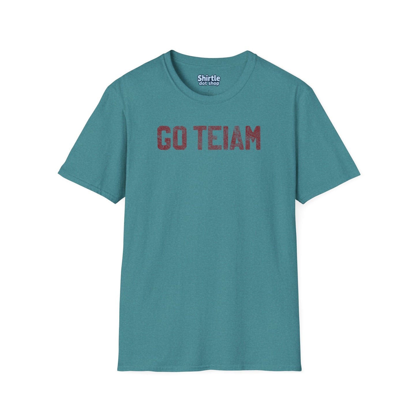 GO TEIAM T-Shirt*Flat*Heather Galapagos Blue