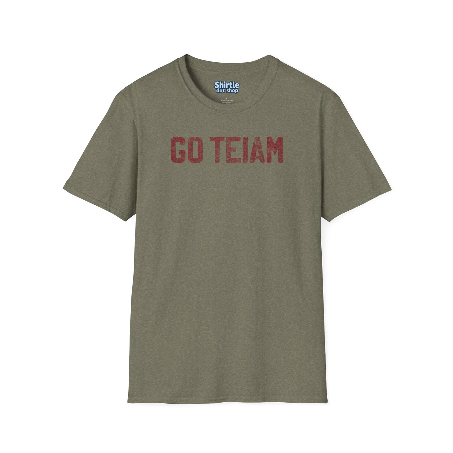 GO TEIAM T-Shirt*Flat*Heather Military Green