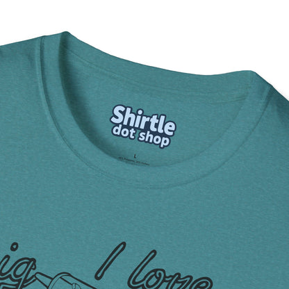 I Love Big Caulk T-Shirt*Tag*Heather Galapagos Blue