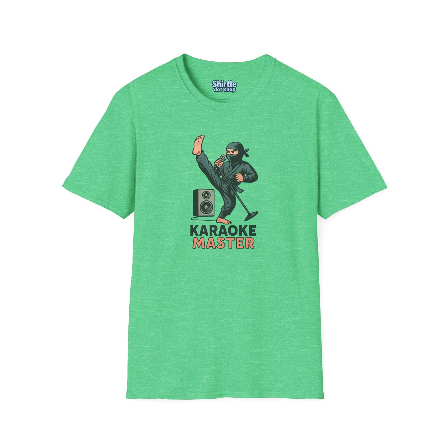 Karaoke Master T-Shirt*Flat*Heather Irish Green