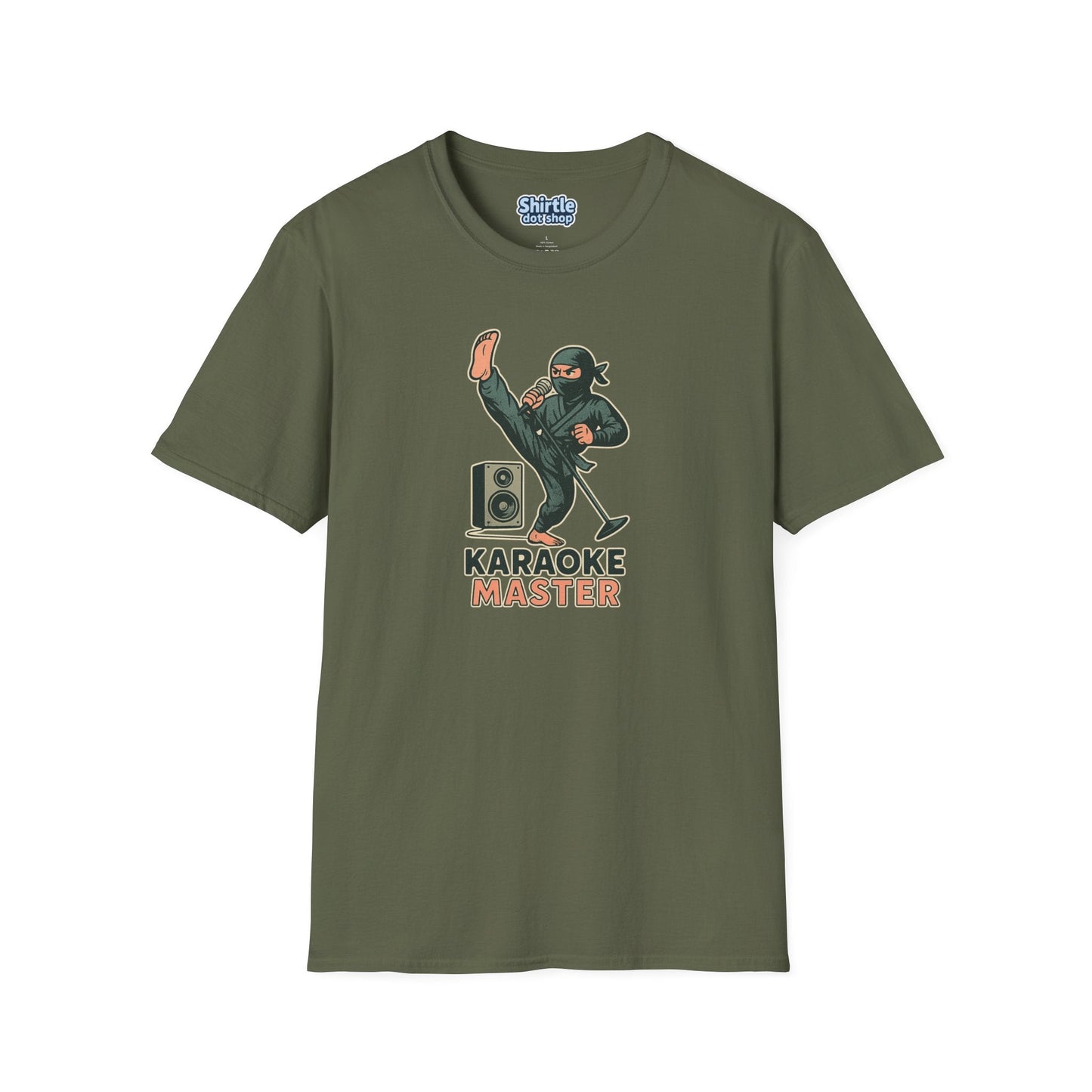 Karaoke Master T-Shirt*Flat*Military Green