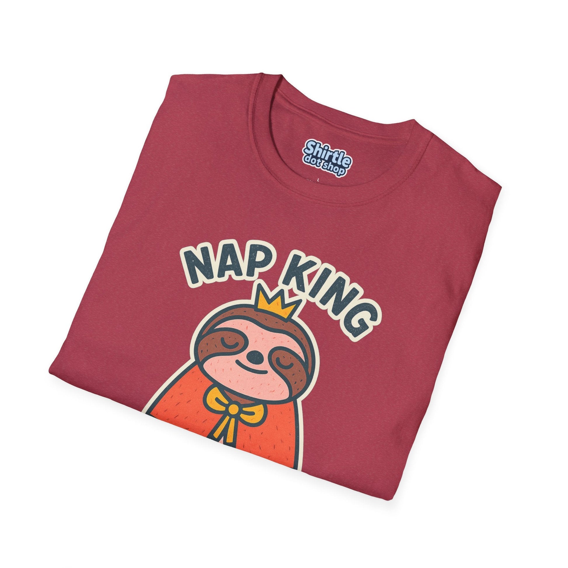 Nap King T-shirt*Folded*Heather Cardinal
