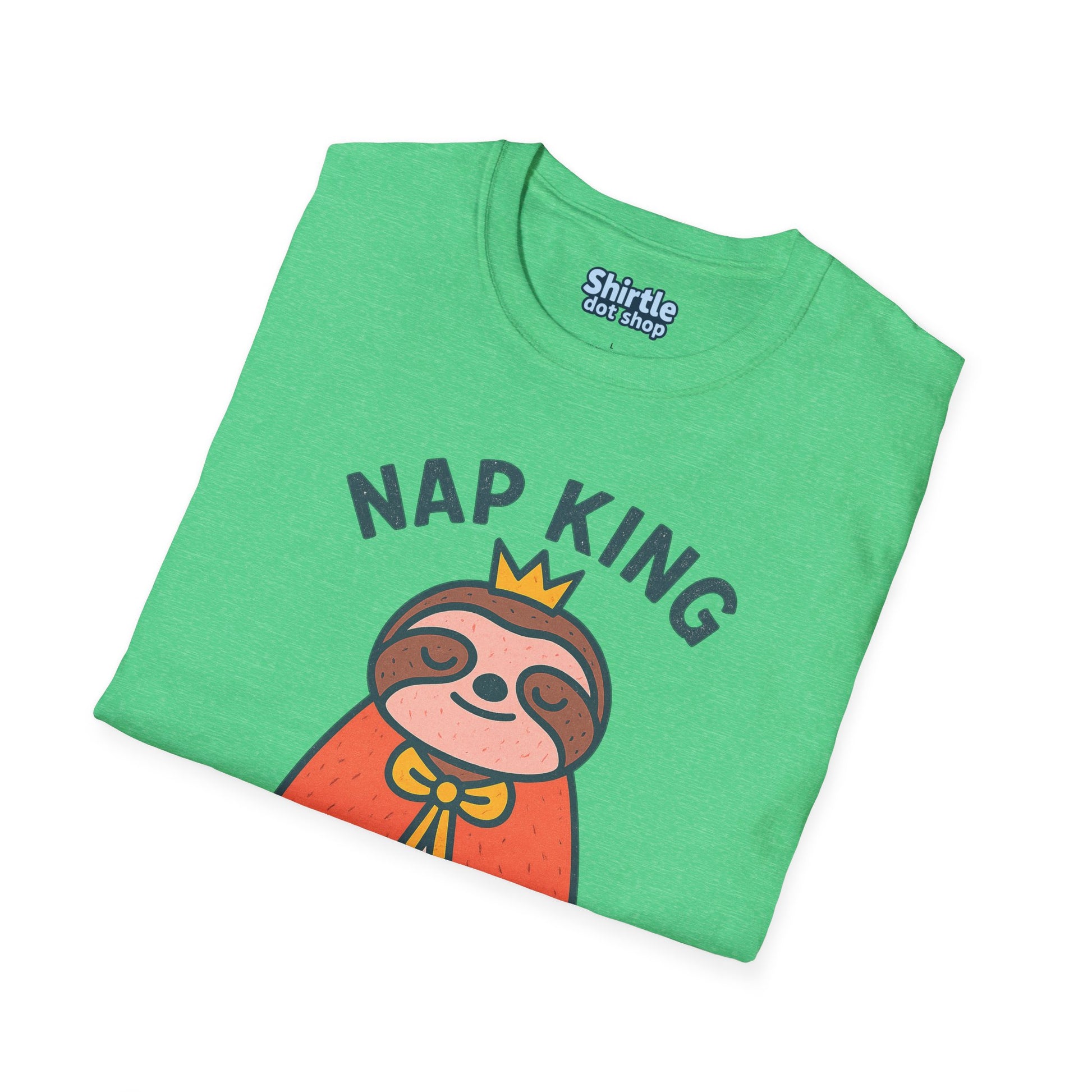 Nap King T-shirt*Folded*Heather Irish Green