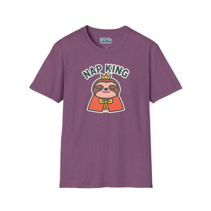 Nap King T-shirt*Flat*Heather Maroon