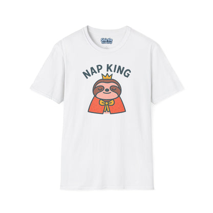 Nap King T-shirt*Flat*White