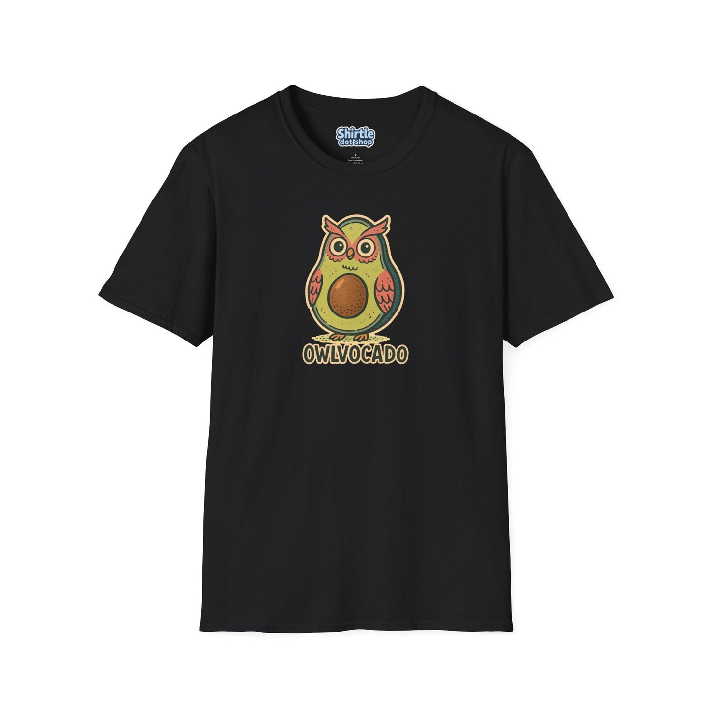 Owlvocado T-shirt*Flat*Black