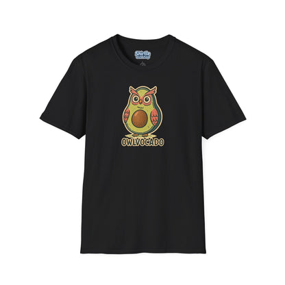 Owlvocado T-shirt*Flat*Black
