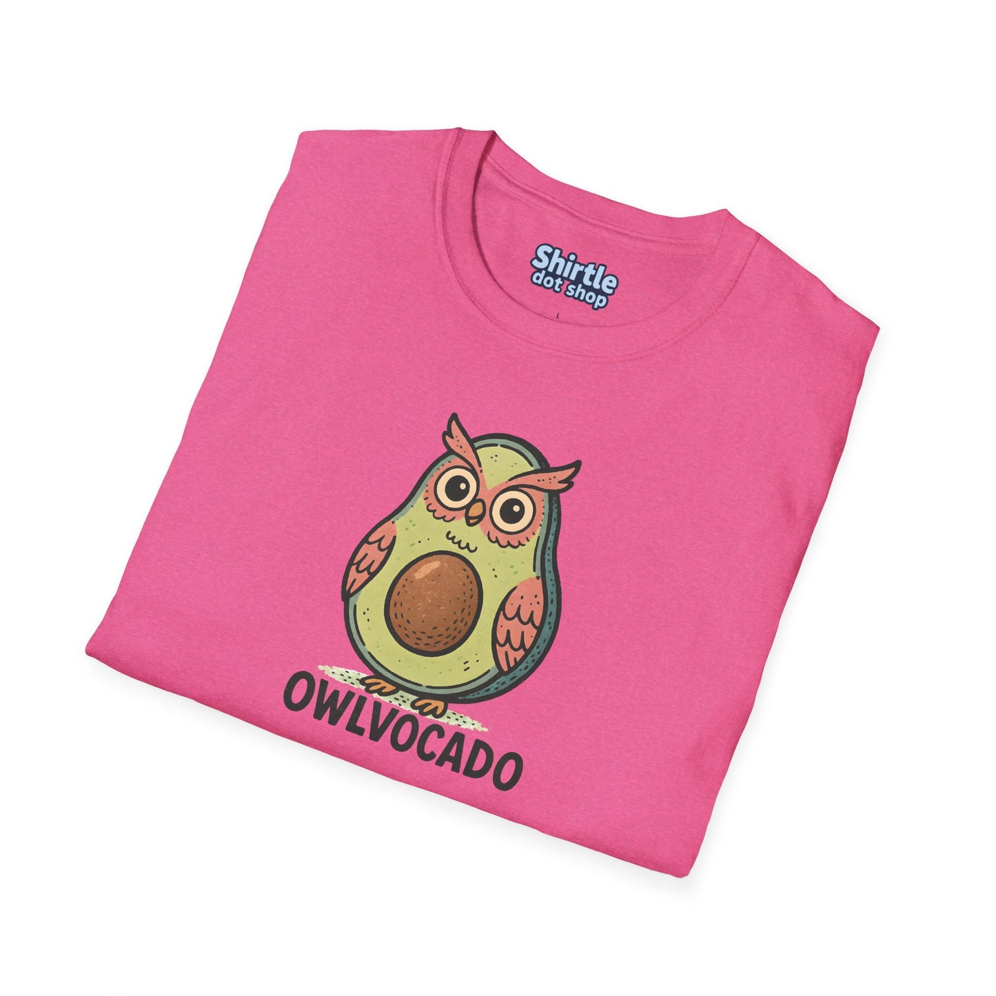 Owlvocado T-shirt*Folded*Heather Heliconia