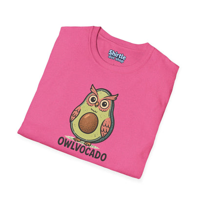 Owlvocado T-shirt*Folded*Heather Heliconia
