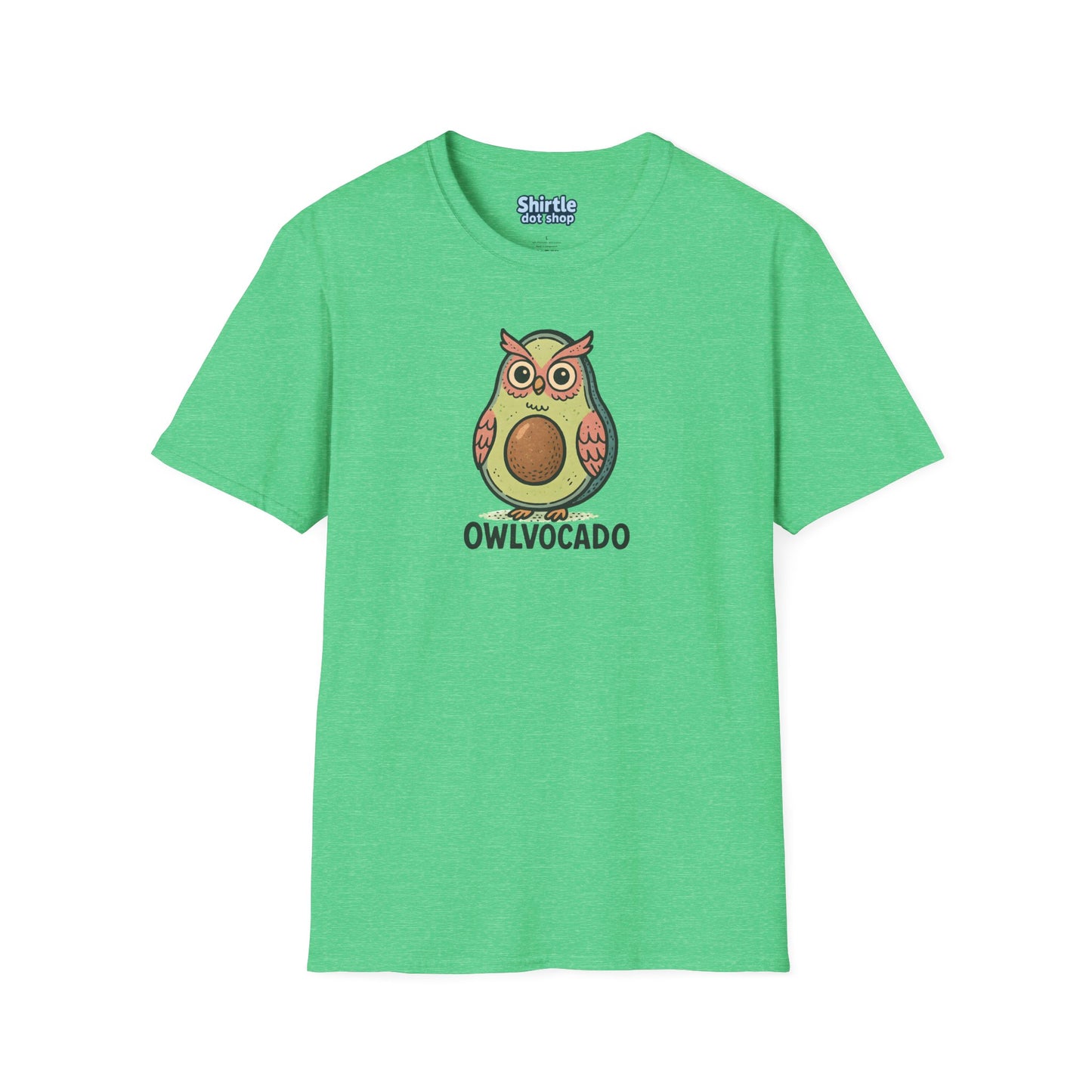 Owlvocado T-shirt*Flat*Heather Irish Green