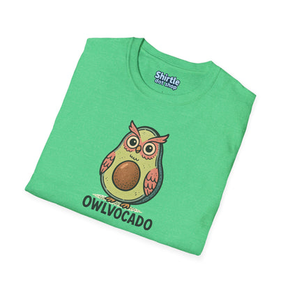 Owlvocado T-shirt*Folded*Heather Irish Green