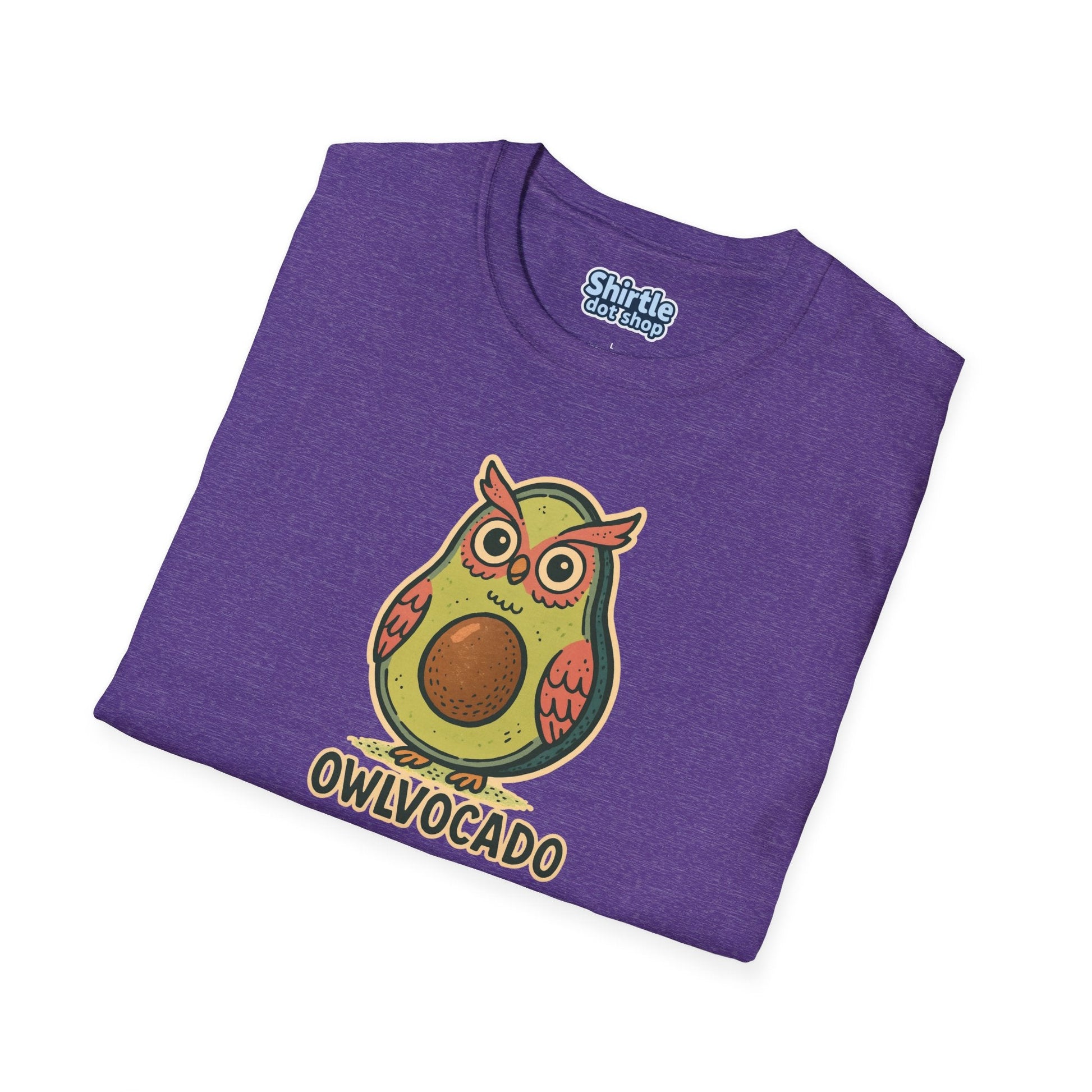 Owlvocado T-shirt*Folded*Heather Purple