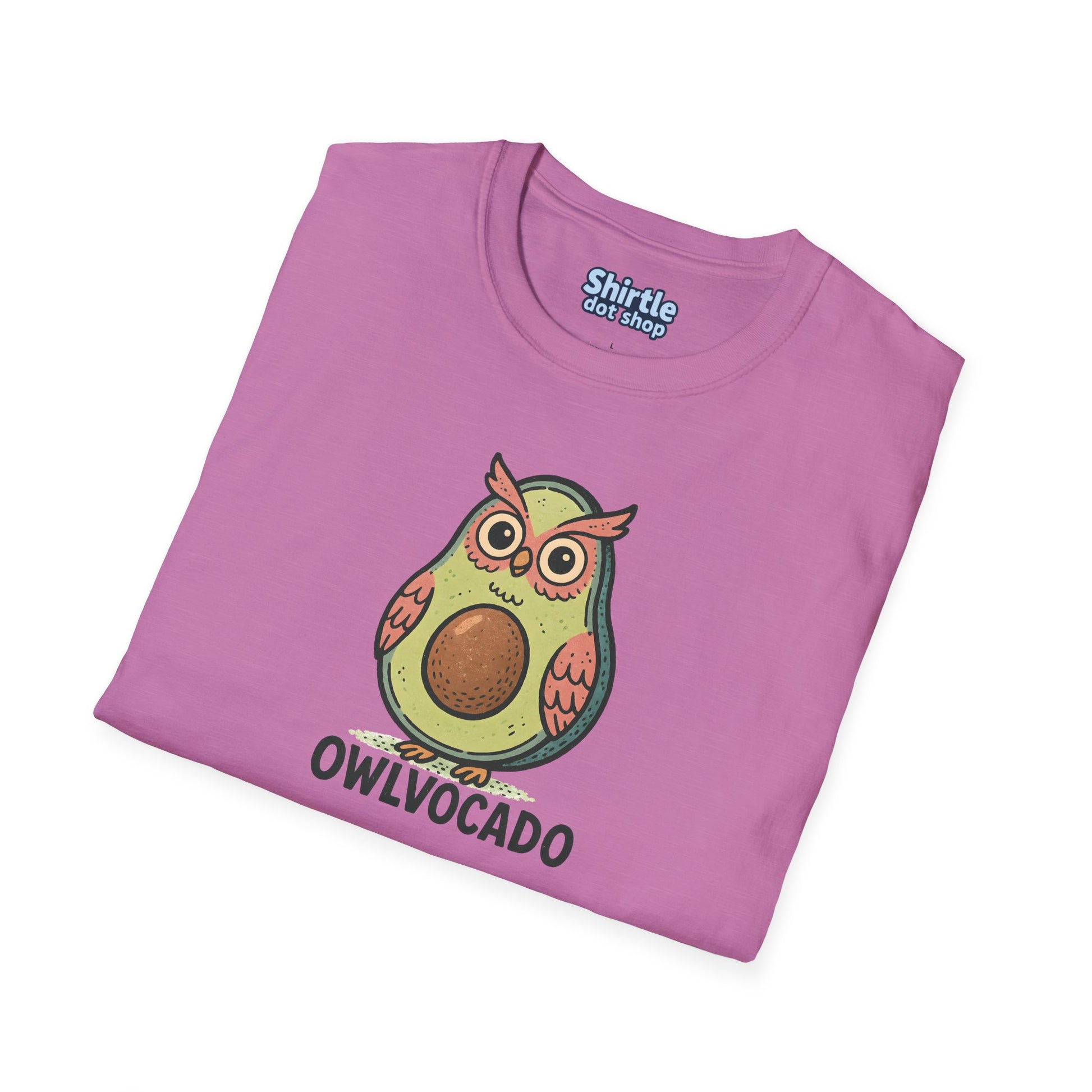Owlvocado T-shirt*Folded*Heather Radiant Orchid