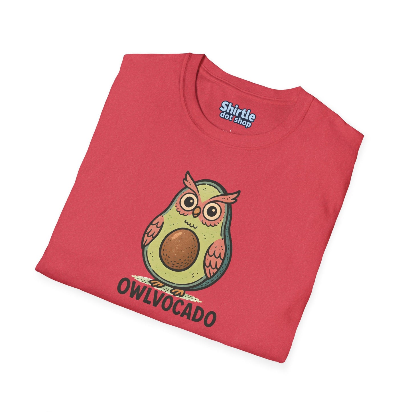 Owlvocado T-shirt*Folded*Heather Red
