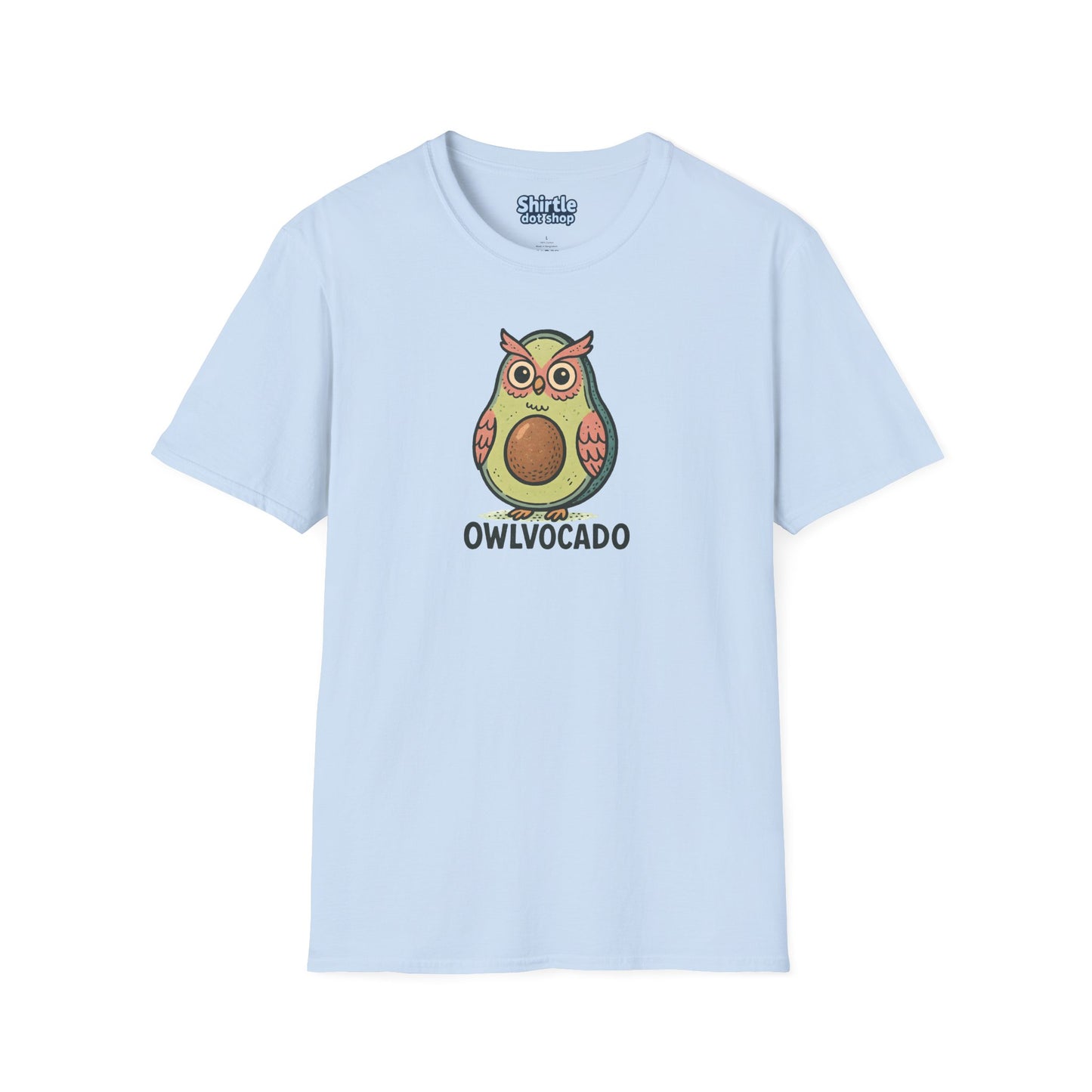 Owlvocado T-shirt*Flat*Light Blue