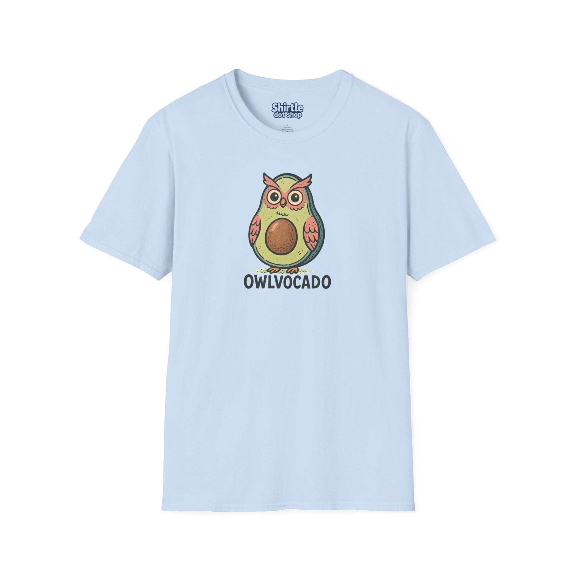 Owlvocado T-shirt*Flat*Light Blue