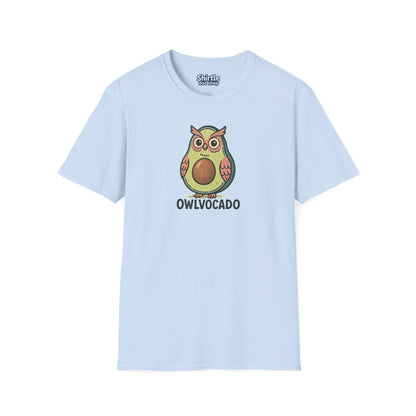 Owlvocado T-shirt*Flat*Light Blue