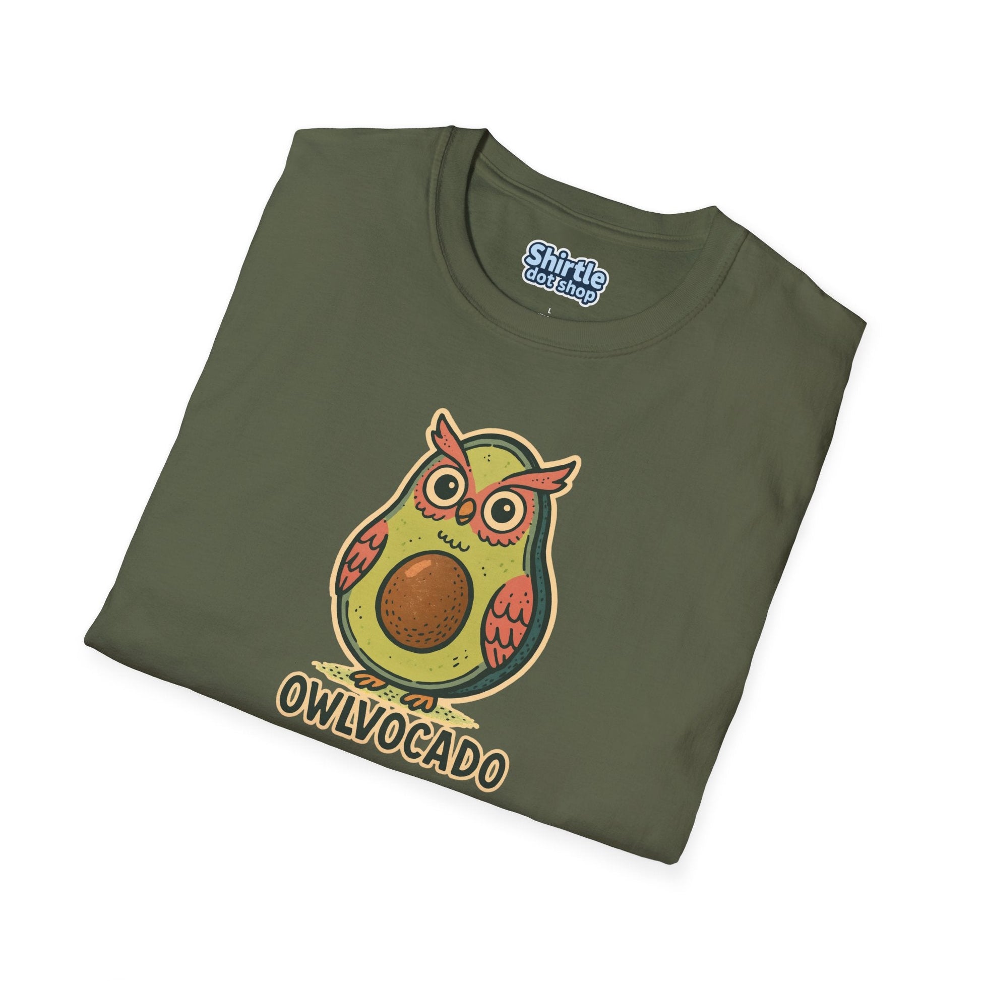 Owlvocado T-shirt*Folded*Military Green