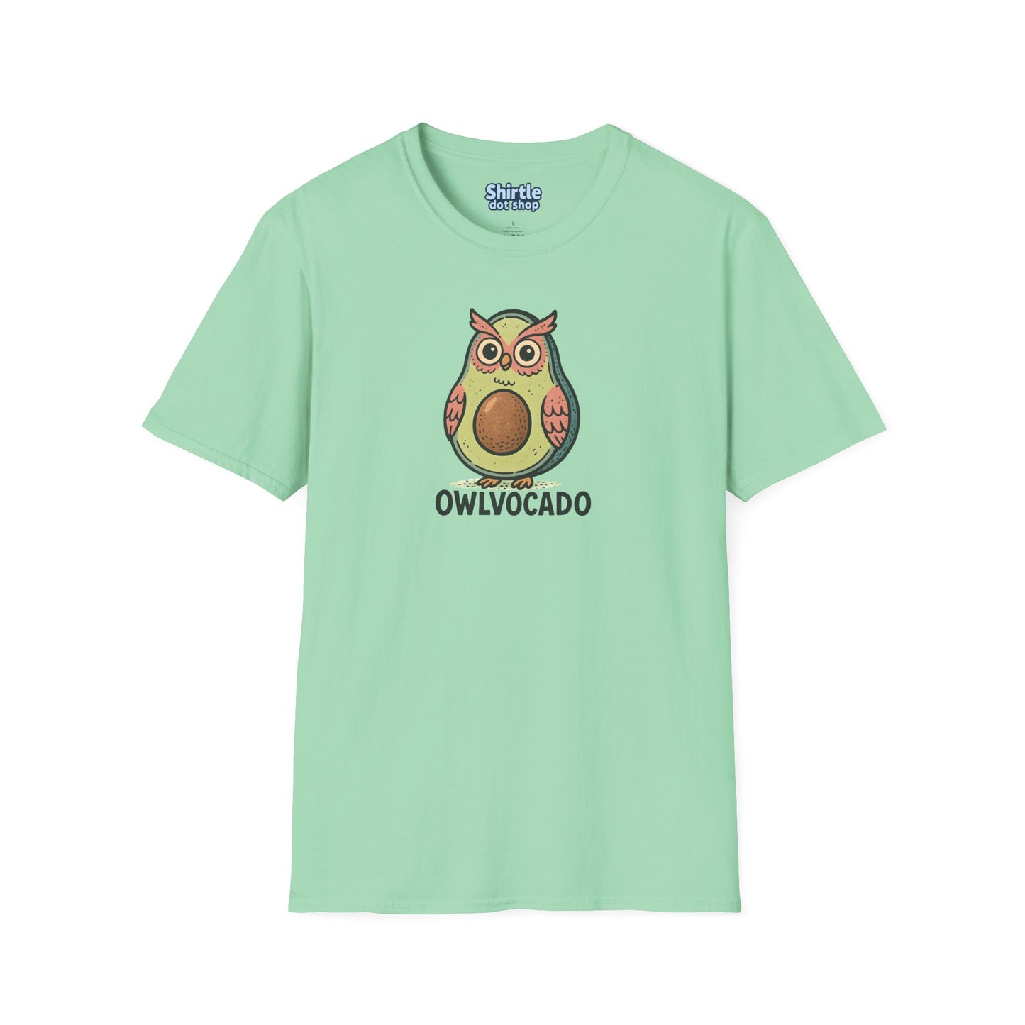 Owlvocado T-shirt*Flat*Mint Green
