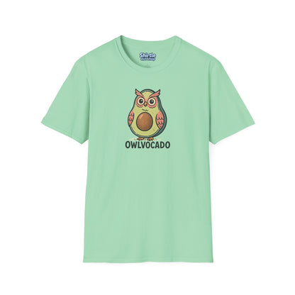 Owlvocado T-shirt*Flat*Mint Green