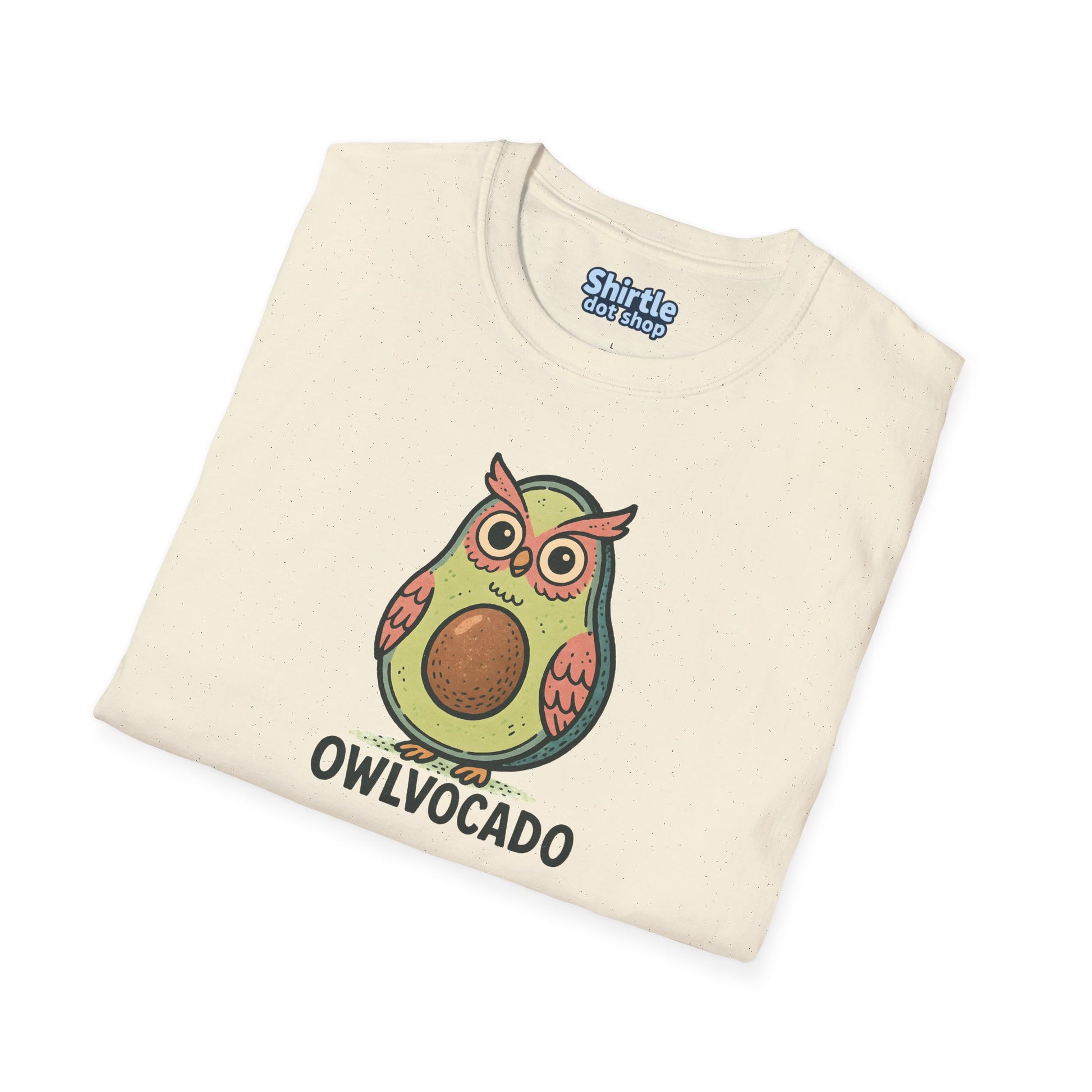 Owlvocado T-shirt*Folded*Natural