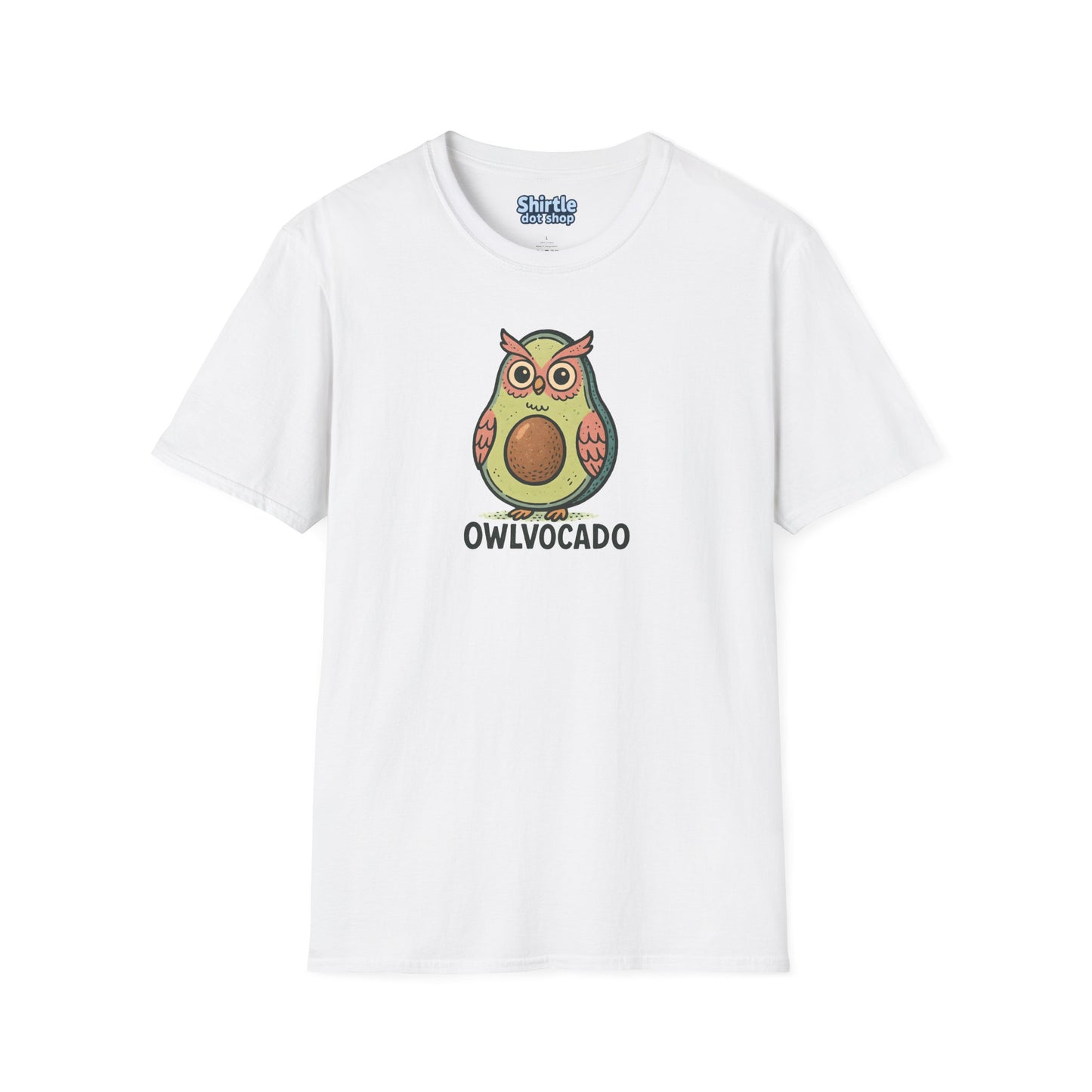 Owlvocado T-shirt*Flat*White