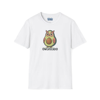 Owlvocado T-shirt*Flat*White
