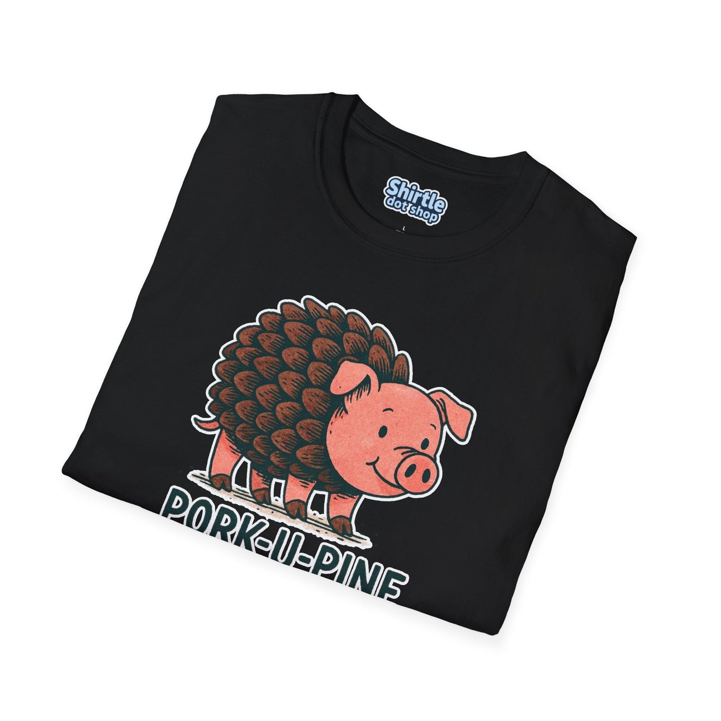 Pork-U-Pine T-shirt*Folded*Black