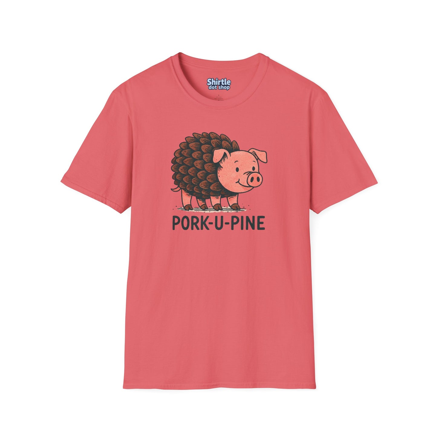Pork-U-Pine T-shirt*Flat*Coral Silk