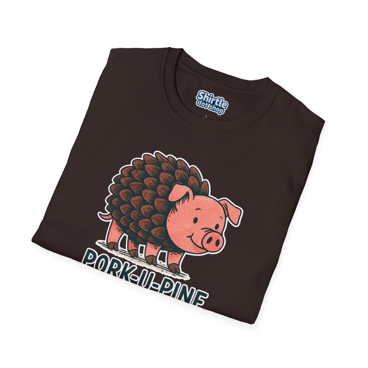 Pork-U-Pine T-shirt*Folded*Dark Chocolate