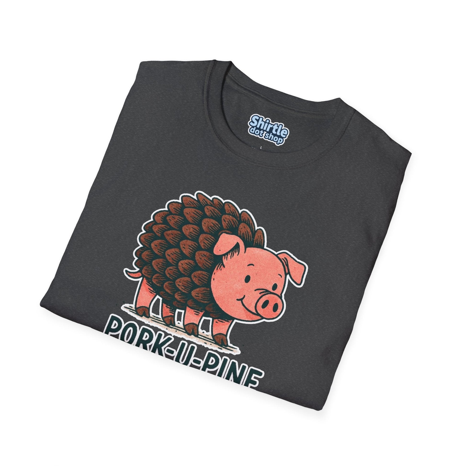 Pork-U-Pine T-shirt*Folded*Dark Heather