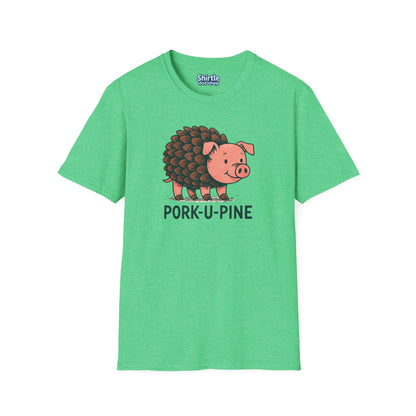 Pork-U-Pine T-shirt*Flat*Heather Irish Green