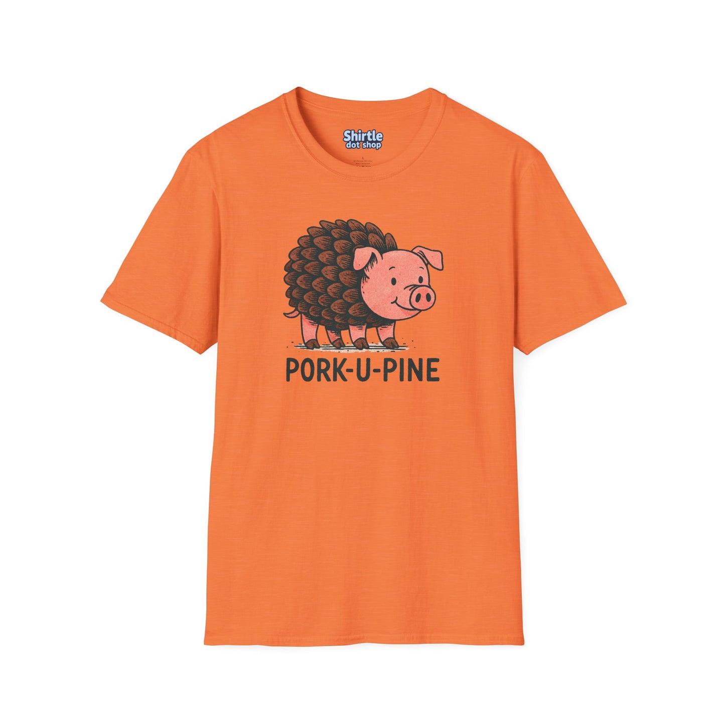 Pork-U-Pine T-shirt*Flat*Heather Orange