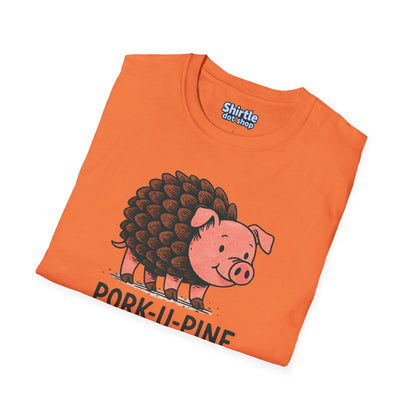 Pork-U-Pine T-shirt*Folded*Heather Orange