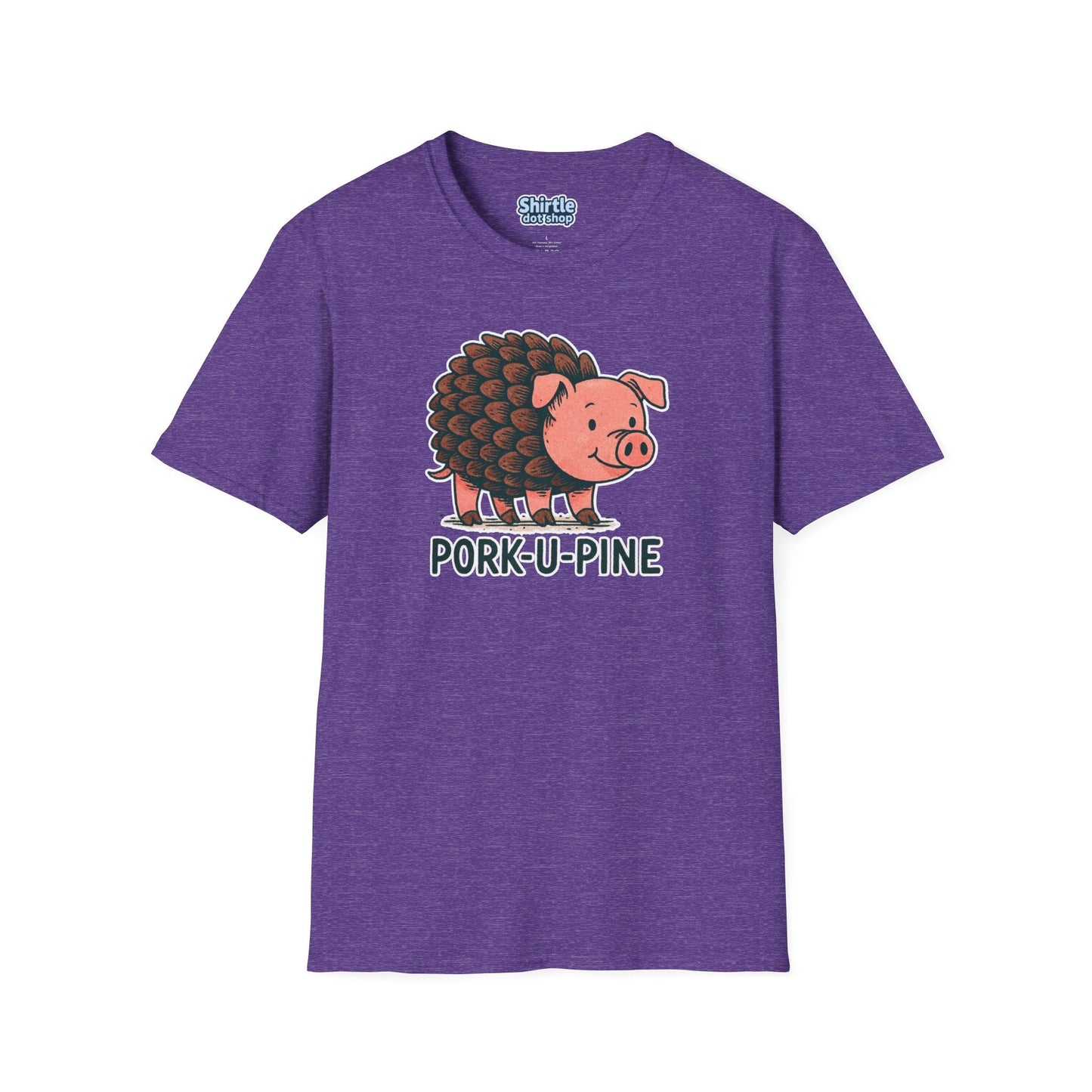 Pork-U-Pine T-shirt*Flat*Heather Purple