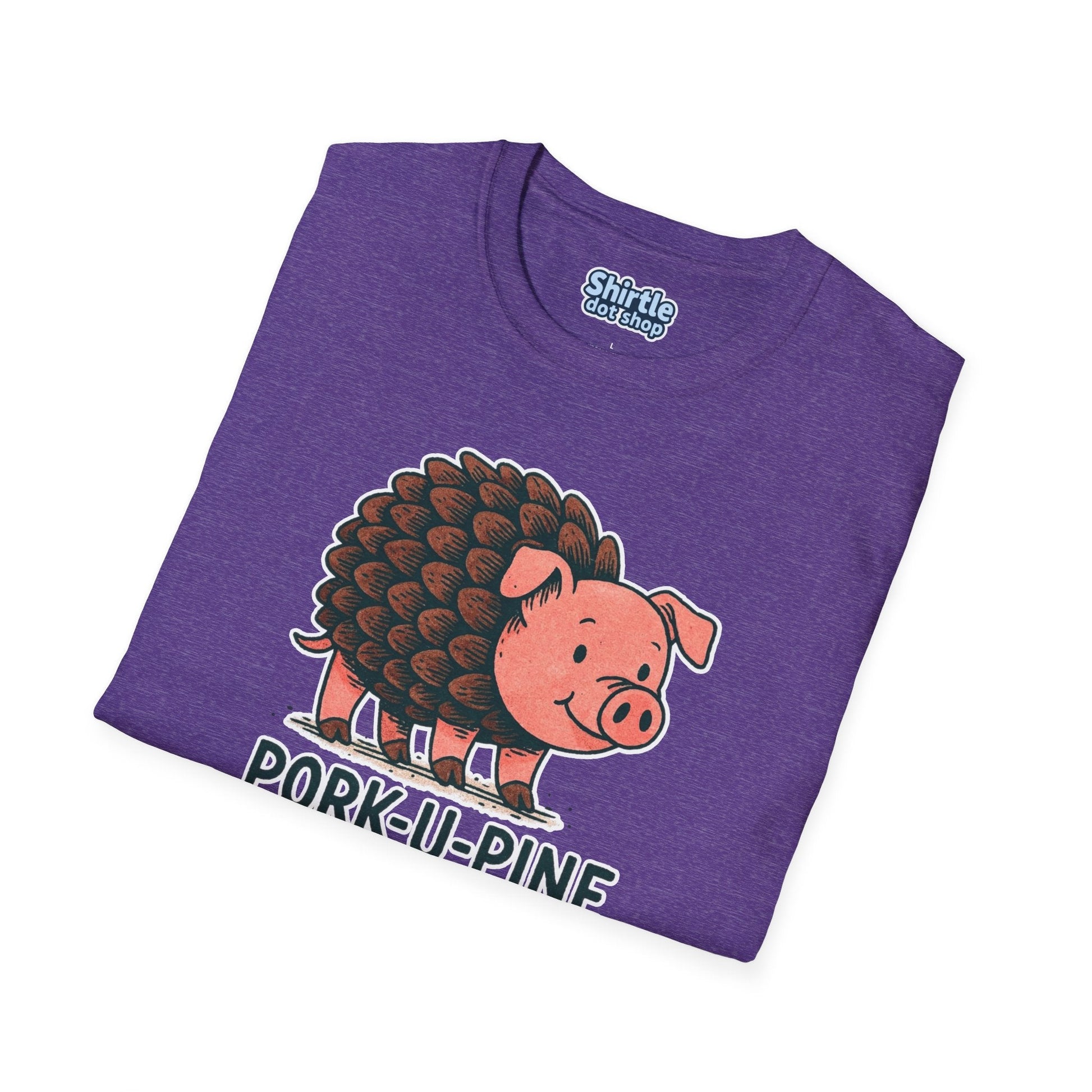 Pork-U-Pine T-shirt*Folded*Heather Purple