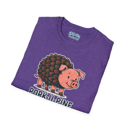 Pork-U-Pine T-shirt*Folded*Heather Purple