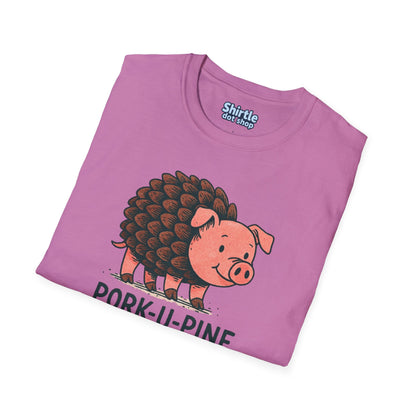 Pork-U-Pine T-shirt*Folded*Heather Radiant Orchid
