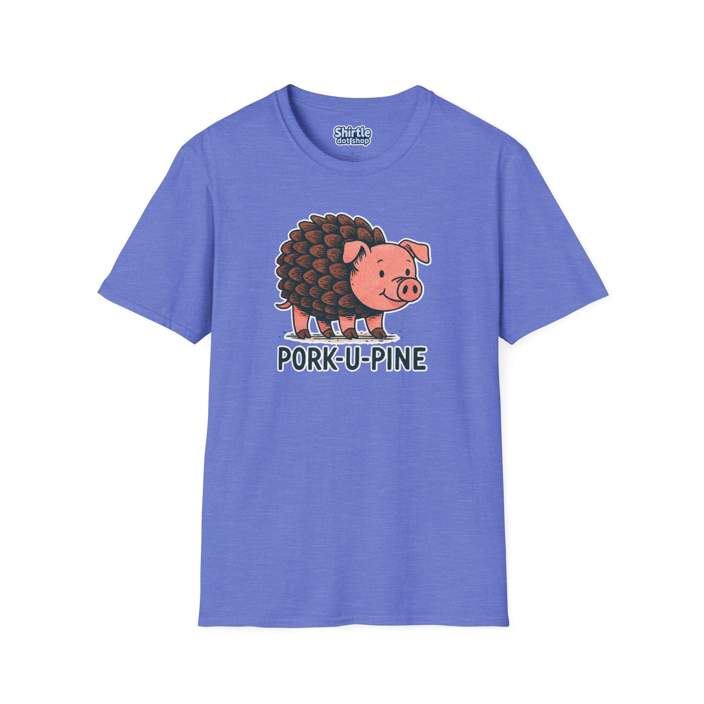 Pork-U-Pine T-shirt*Flat*Heather Royal