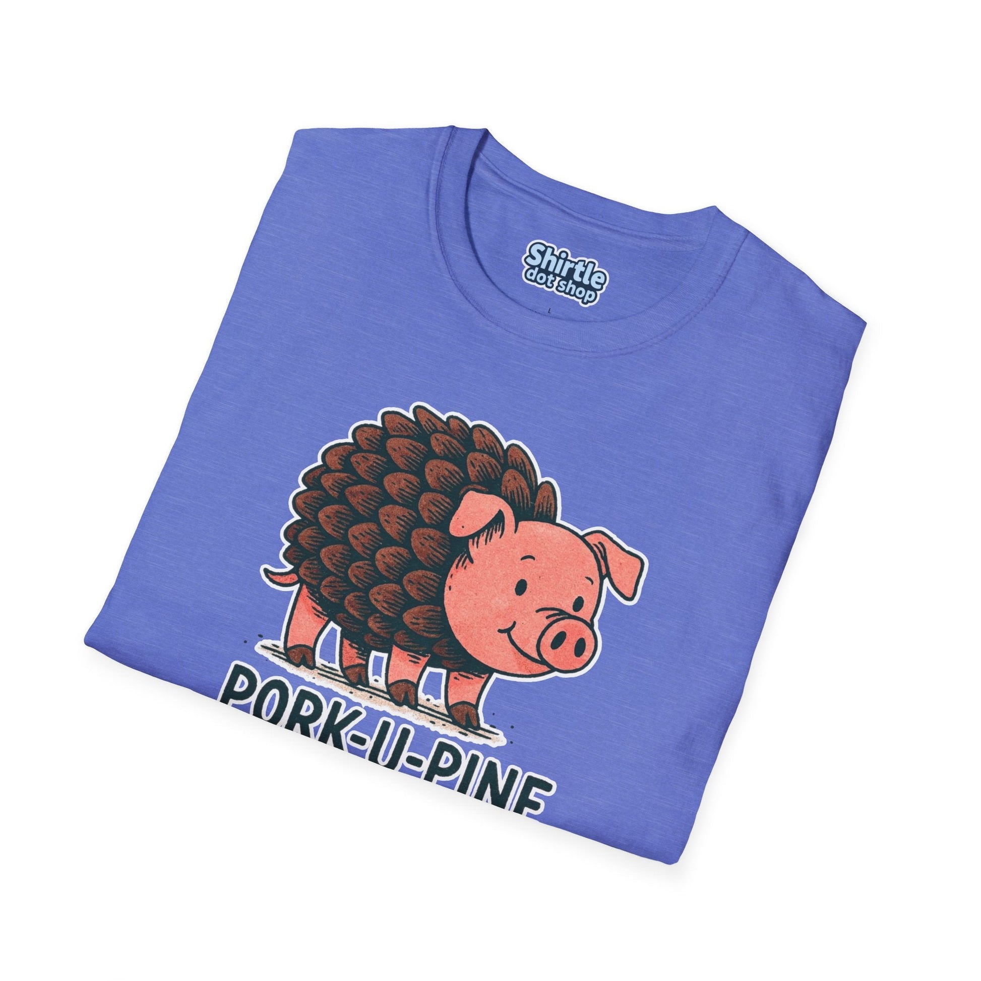 Pork-U-Pine T-shirt*Folded*Heather Royal